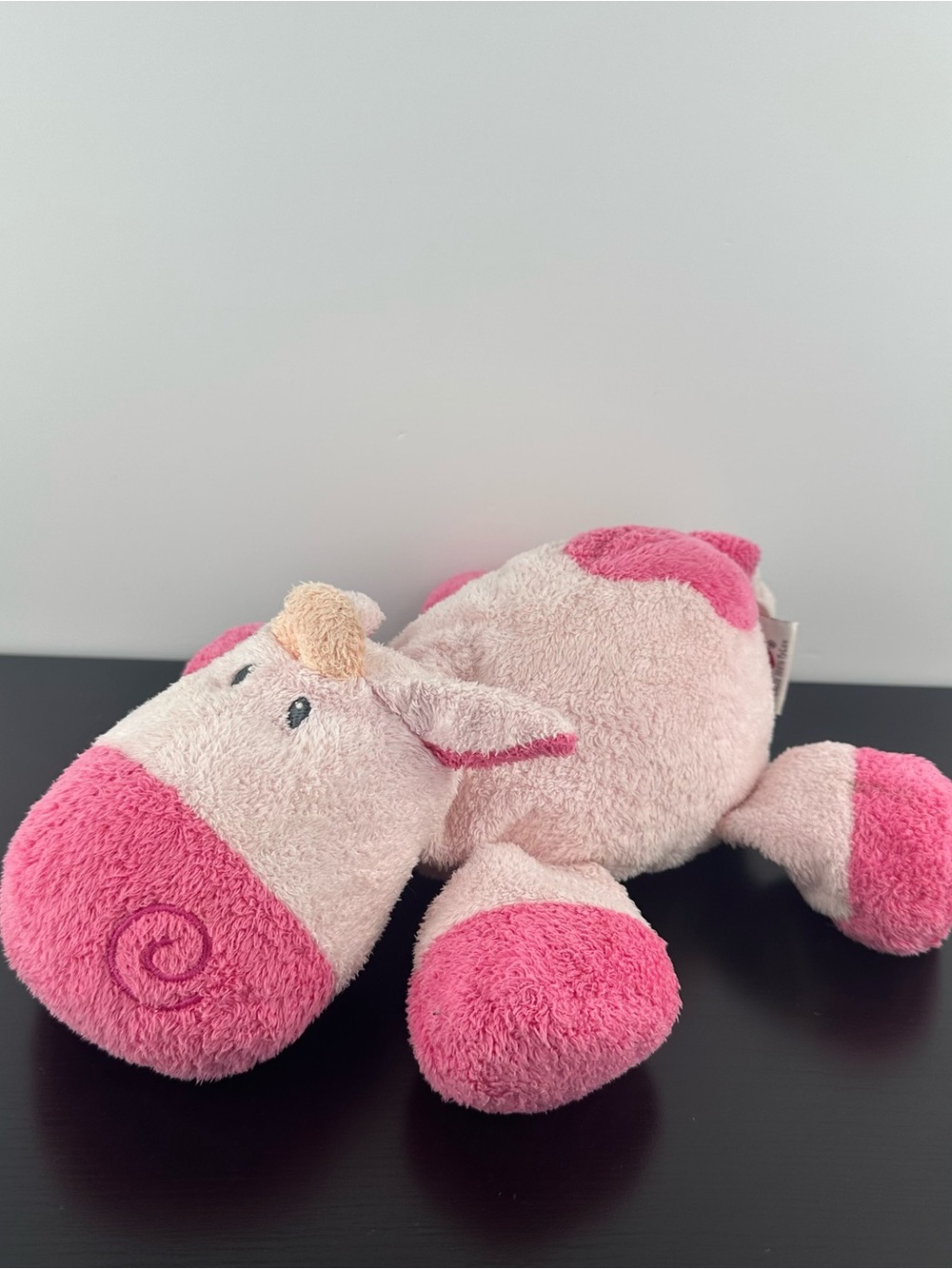 TY Pluffies Pink Cow Mooers Baby Plush Stuffed Animal 9”